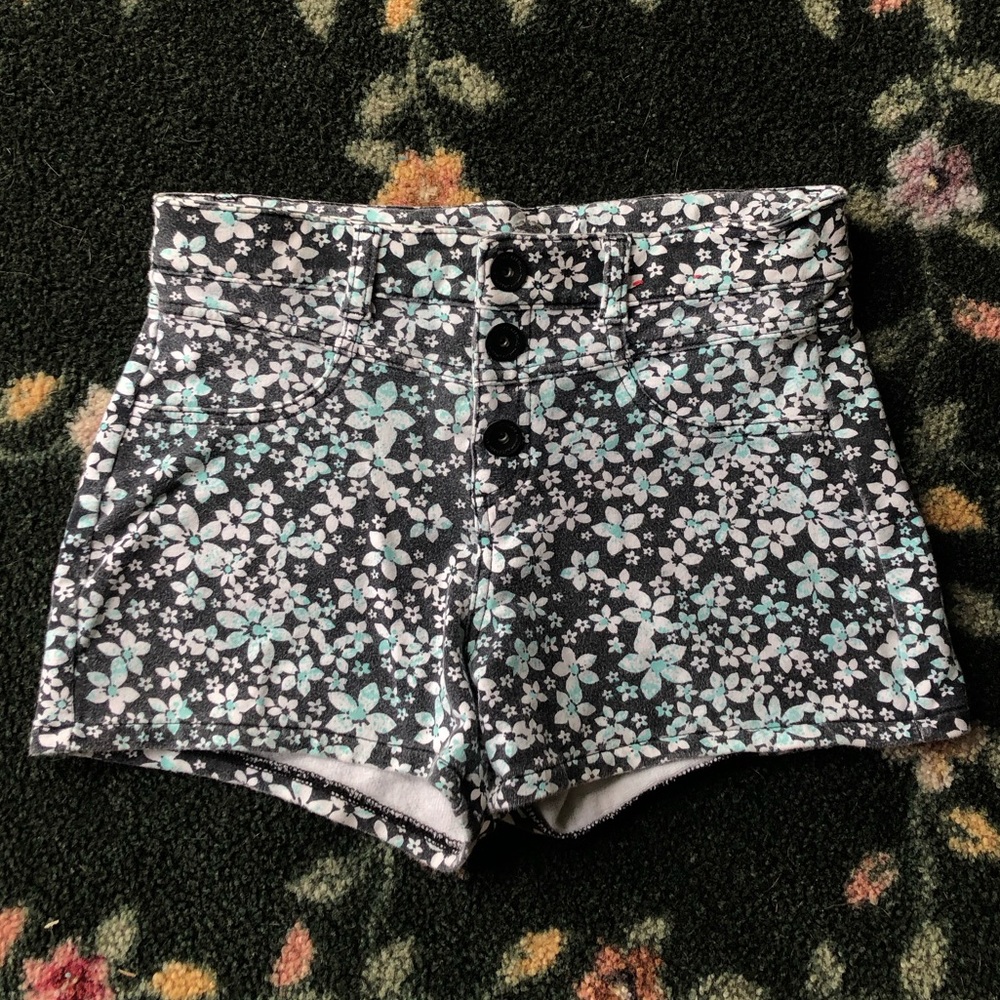 High-Waisted Floral Shorts for Girls!